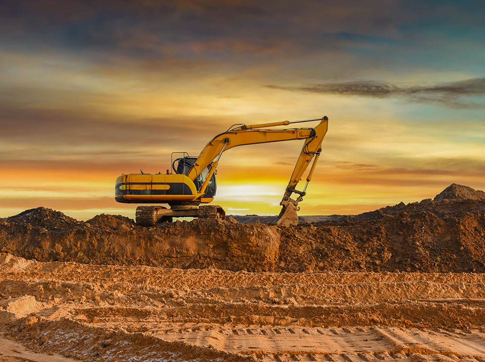 Engin de chantier utilisé dans les industries de carrières et les matériaux de construction