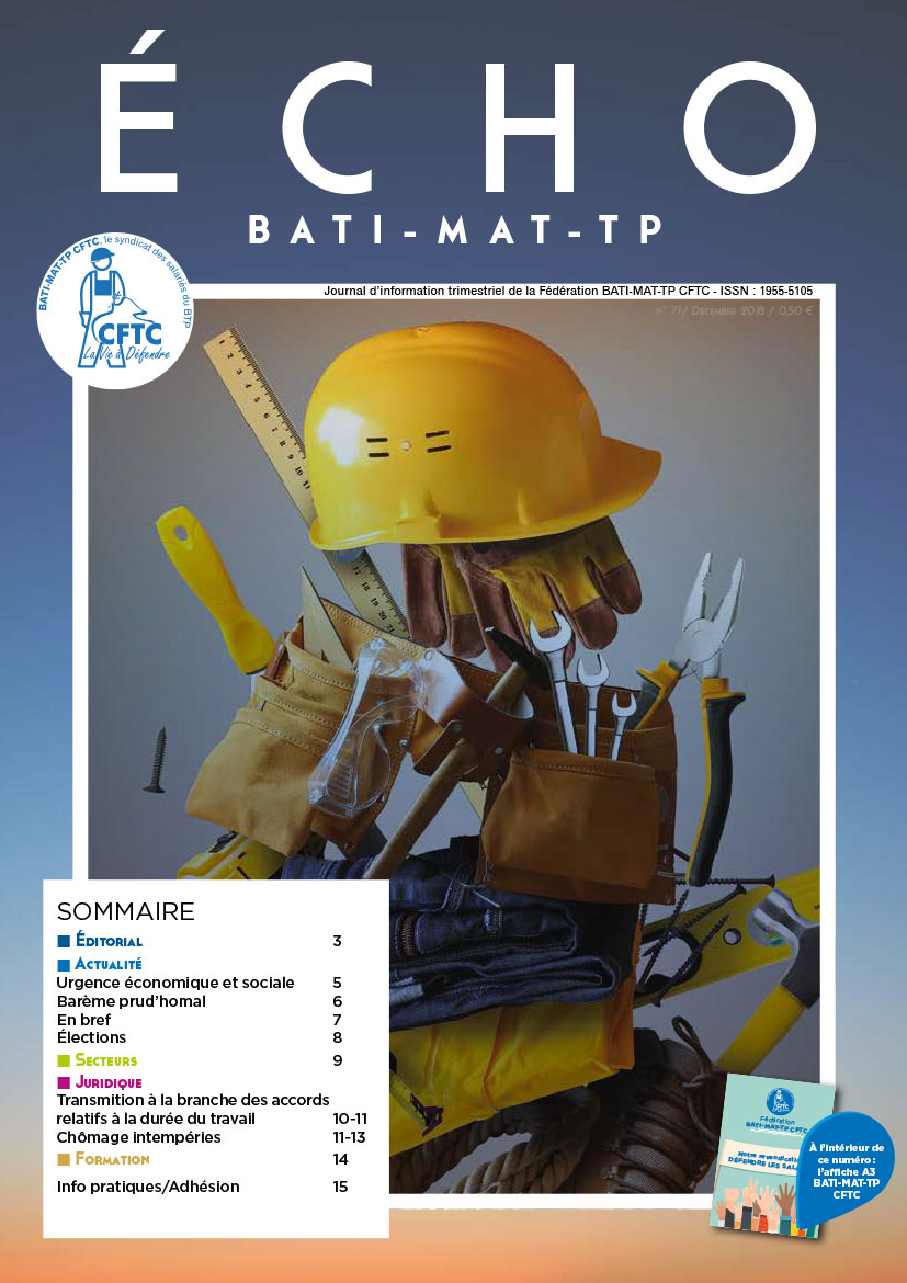 Magazine ECHO 71 - BATI-MAT-TP CFTC