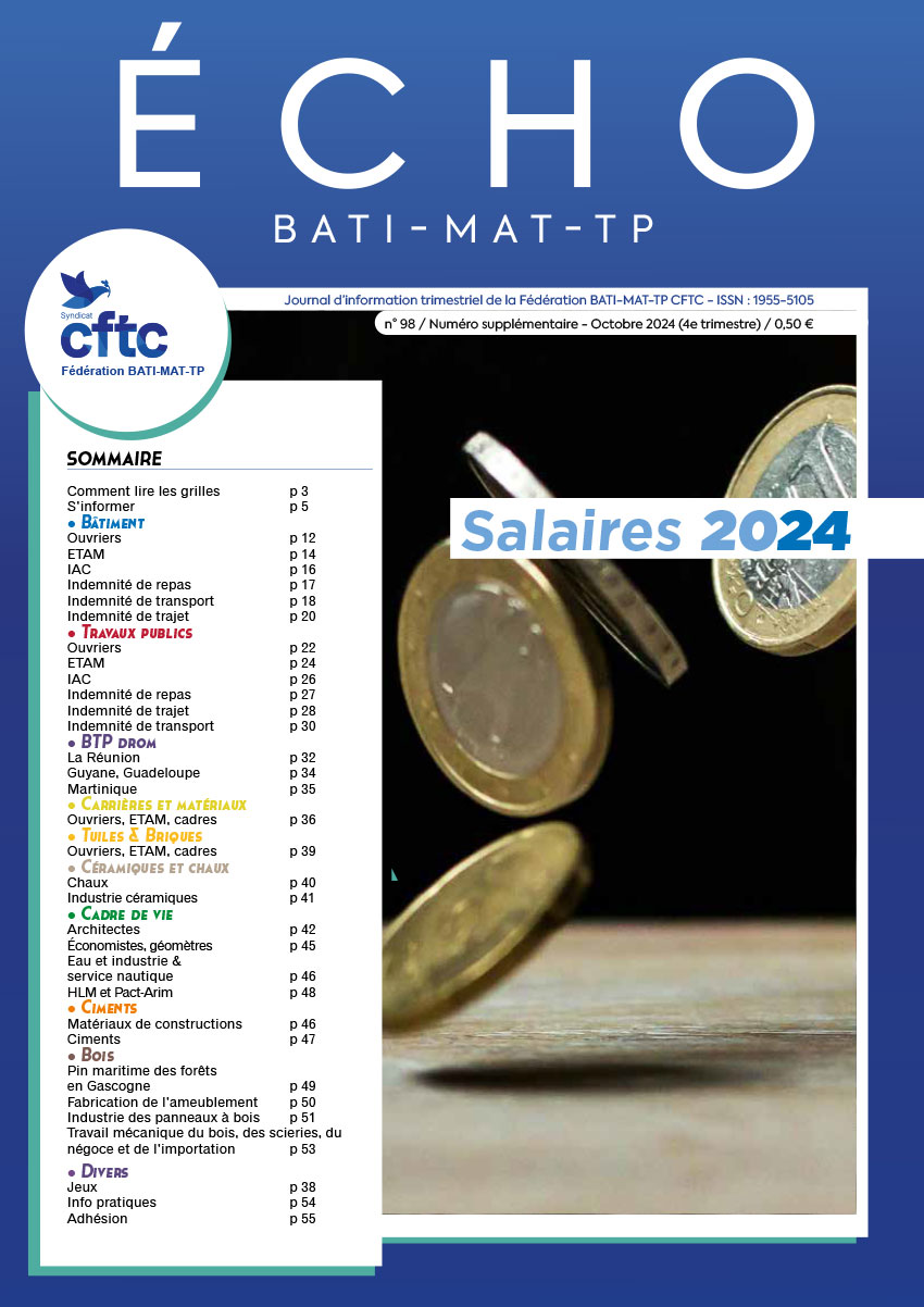 Couverture du Magazine ECHO 98 - BATI-MAT-TP CFTC